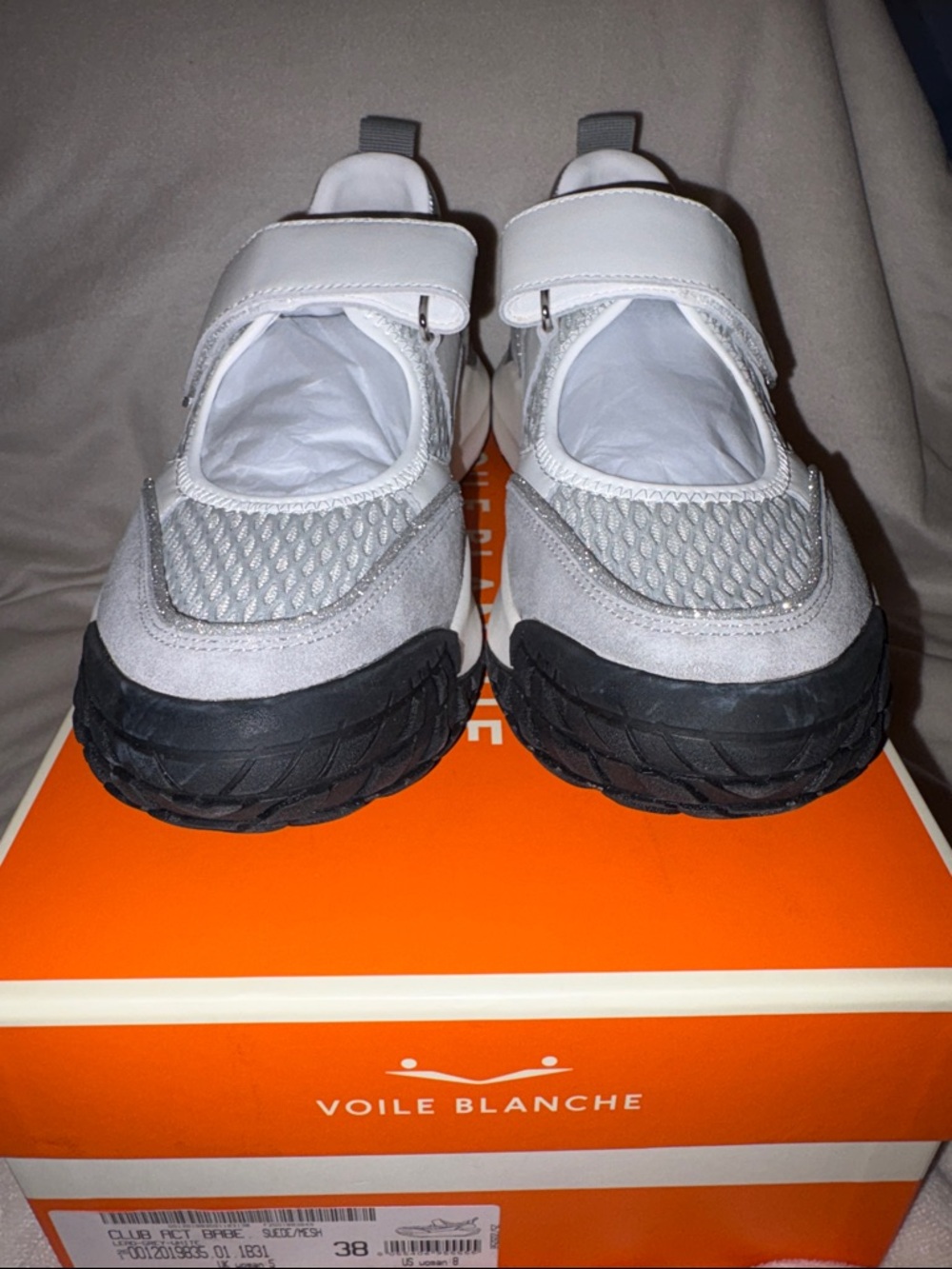 NWT VOILE BLANCHE Club Act Babe Mary Jane Sneaker in Lead Grey - Picture 8 of 16